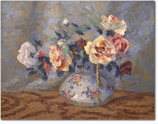 Georges Henri Carré - Roses au vase fleuri