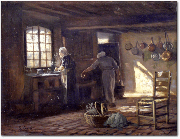 Georges Henri Carré - Intérieur de ferme