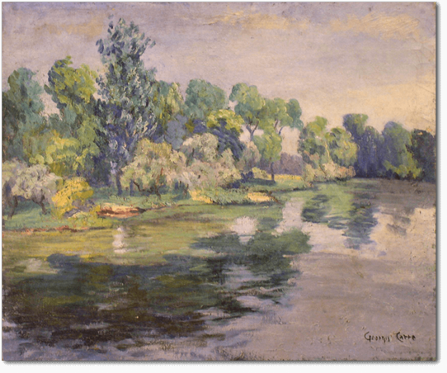 Georges Henri Carré - Reflets sur l'Armançon