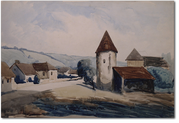 Georges Henri Carré - Village au pigeonnier