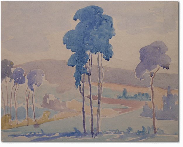 Georges Henri Carré - Arbres bleus et violets