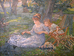 Georges Henri Carré - Femme et fille de l'artiste