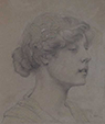 Georges Henri Carré - Femme de l'artiste au gui dans les cheveux