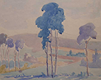 Georges Henri Carré - Arbres bleus et violets