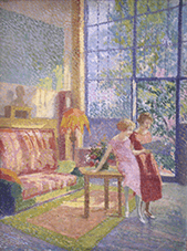 Georges Henri Carré - Filles de l'artiste dans l'atelier