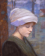 Georges Henri Carré - Femme de l'artiste au bonnet blanc