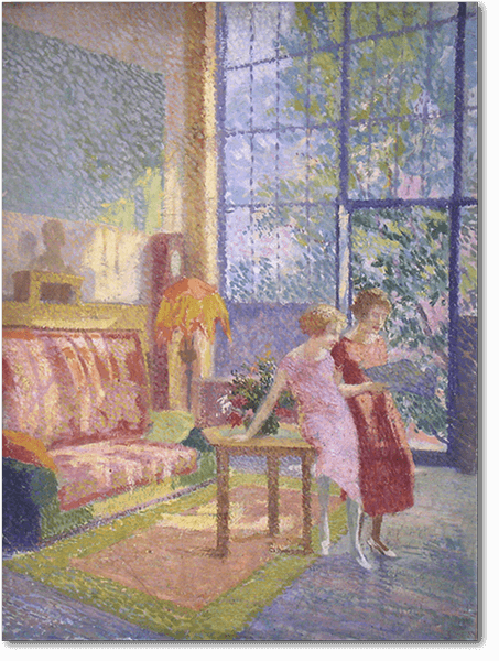 Georges Henri Carré - Filles de l'artiste dans l'atelier