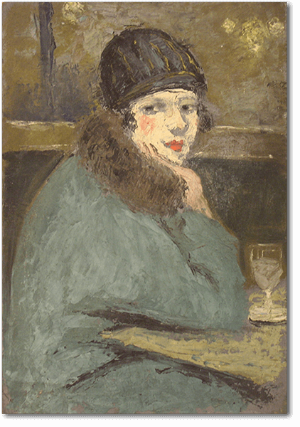 Georges Henri Carré - Femme au manteau vert