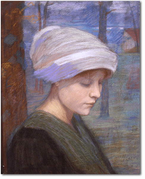 Georges Henri Carré - Femme de l'artiste au bonnet blanc