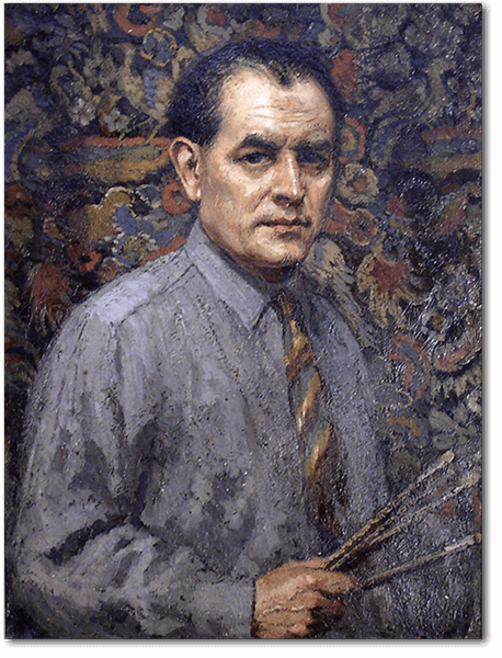Georges Henri Carré - Auto-portrait au pinceau