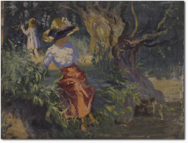 Georges Henri Carré - Femme à la jupe rouge