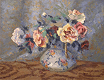 Georges Henri Carré - Roses au vase fleuri